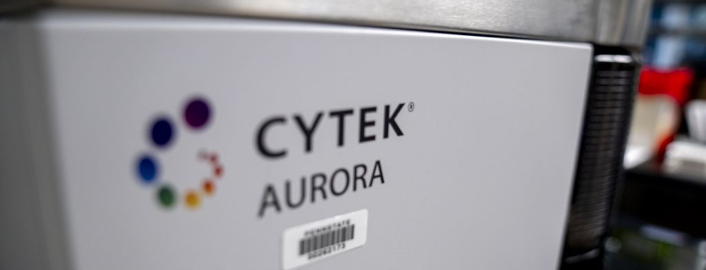 Detail shot of Cytek Aurora