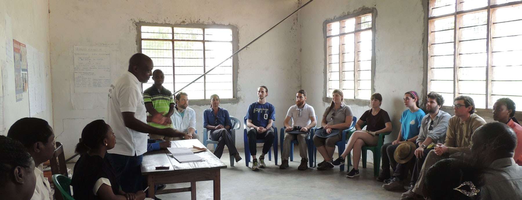 students in a rural classroom