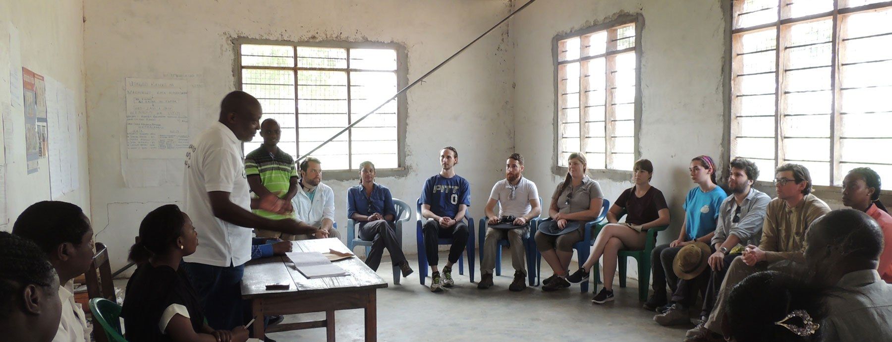 students in a rural classroom