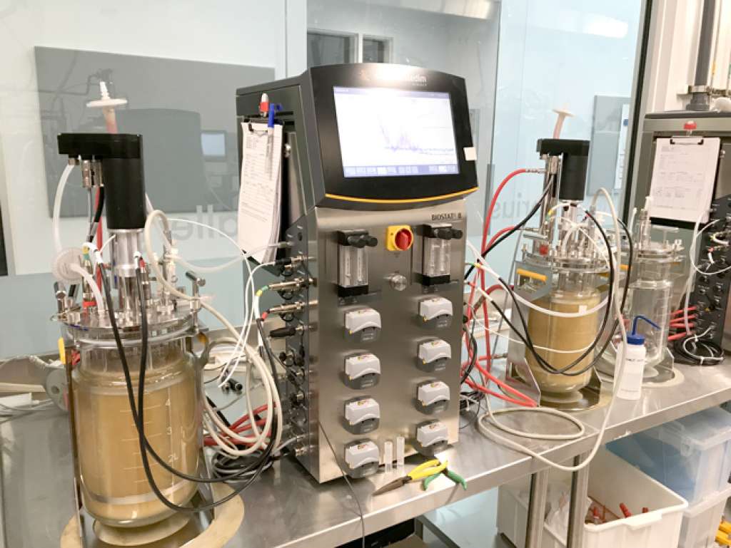Lab equipment in the CSL Behring Fermentation Facility