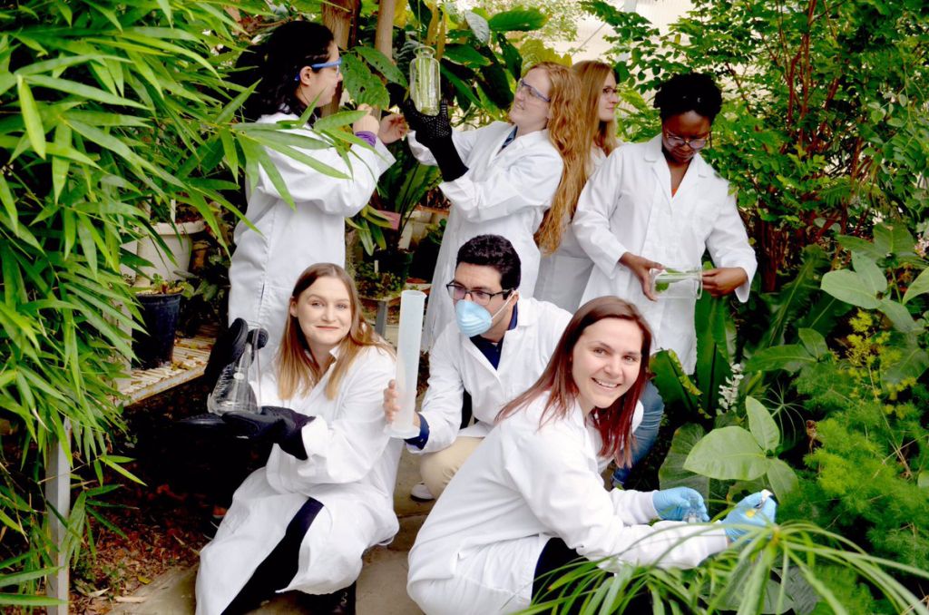 Carolee Bull with students