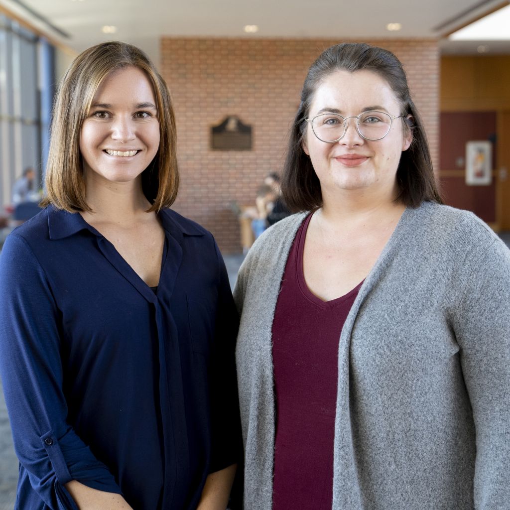 Huck Graduate Advisers Amanda Van Buskirk and Dominika Dec Peevey