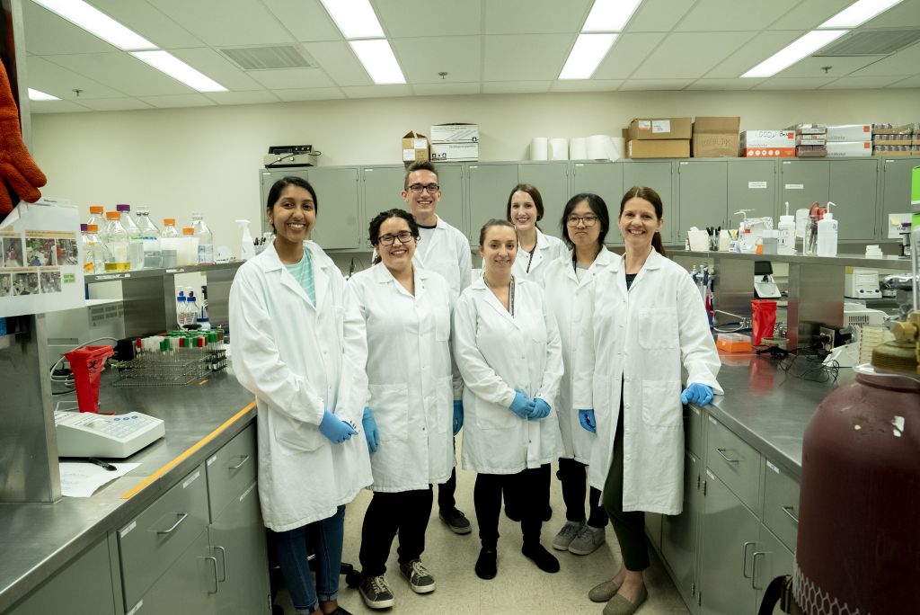 (L-R) Anjali Sapre, Naomi Niyah, Jared Pavlock, Laura Rolon, Priscilla Sinclair, Runan Yan, Jasna Kovac