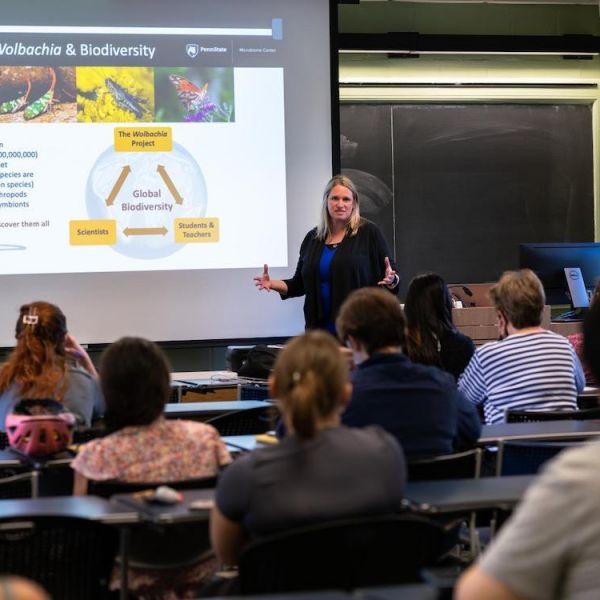 Sarah Bordenstein, director of "Discover the Microbes Within! The Wolbachia Project," and associate research professor in the Eberly College of Science at Penn State. Credit: Penn State. Creative Commons