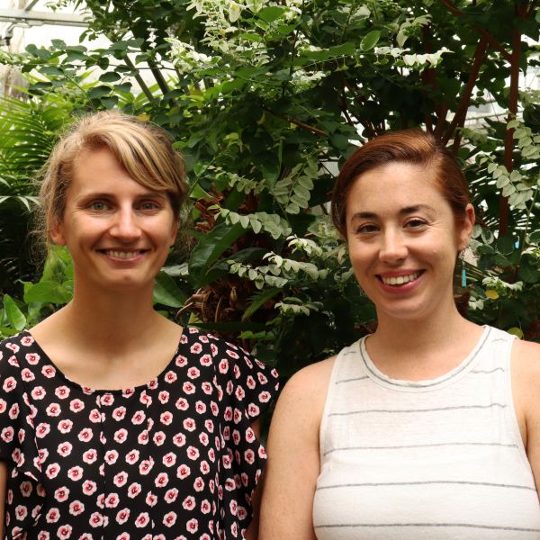 Graduate students Mara Cloutier, left, and Sarah Isbell, received AFRI Education and Workforce Development fellowships from the U.S. Department of Agriculture, National Institute of Food and Agriculture. IMAGE: PENN STATE