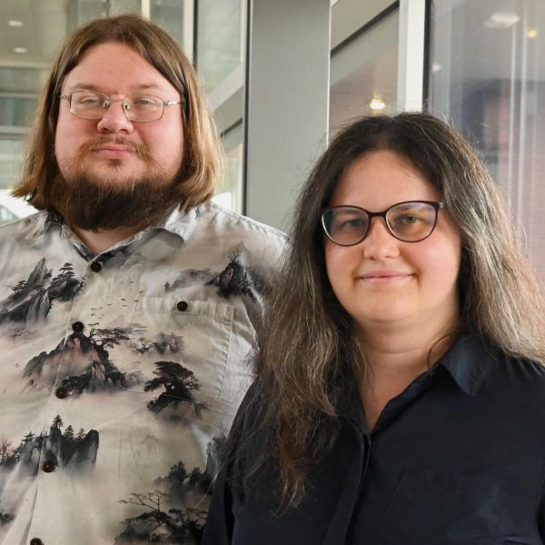 Anton Bankevich and Yana Safonova, two assistant professors of computer science at Penn State, helped develop a specialized algorithm to analyze and verify complex genome sequences. Credit: Caleb Craig/Penn State. All Rights Reserved.