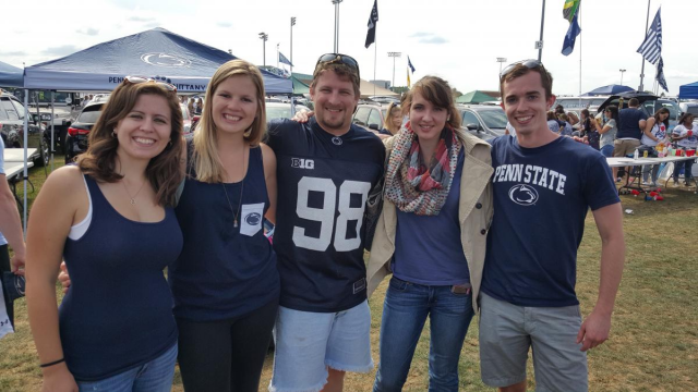 MCIBS students tailgating