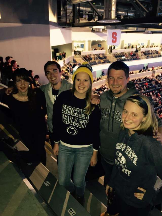 MCIBS students at a hockey game